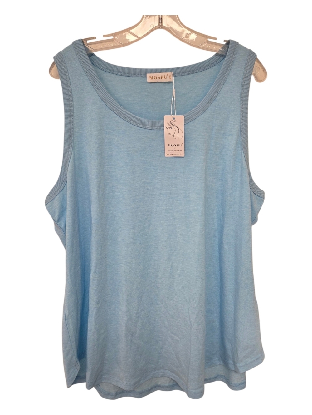 Moshu New Light Blue Tank, 2XL